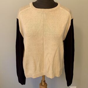 Gold color block sweater 